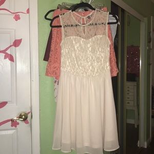 Blush lace dress